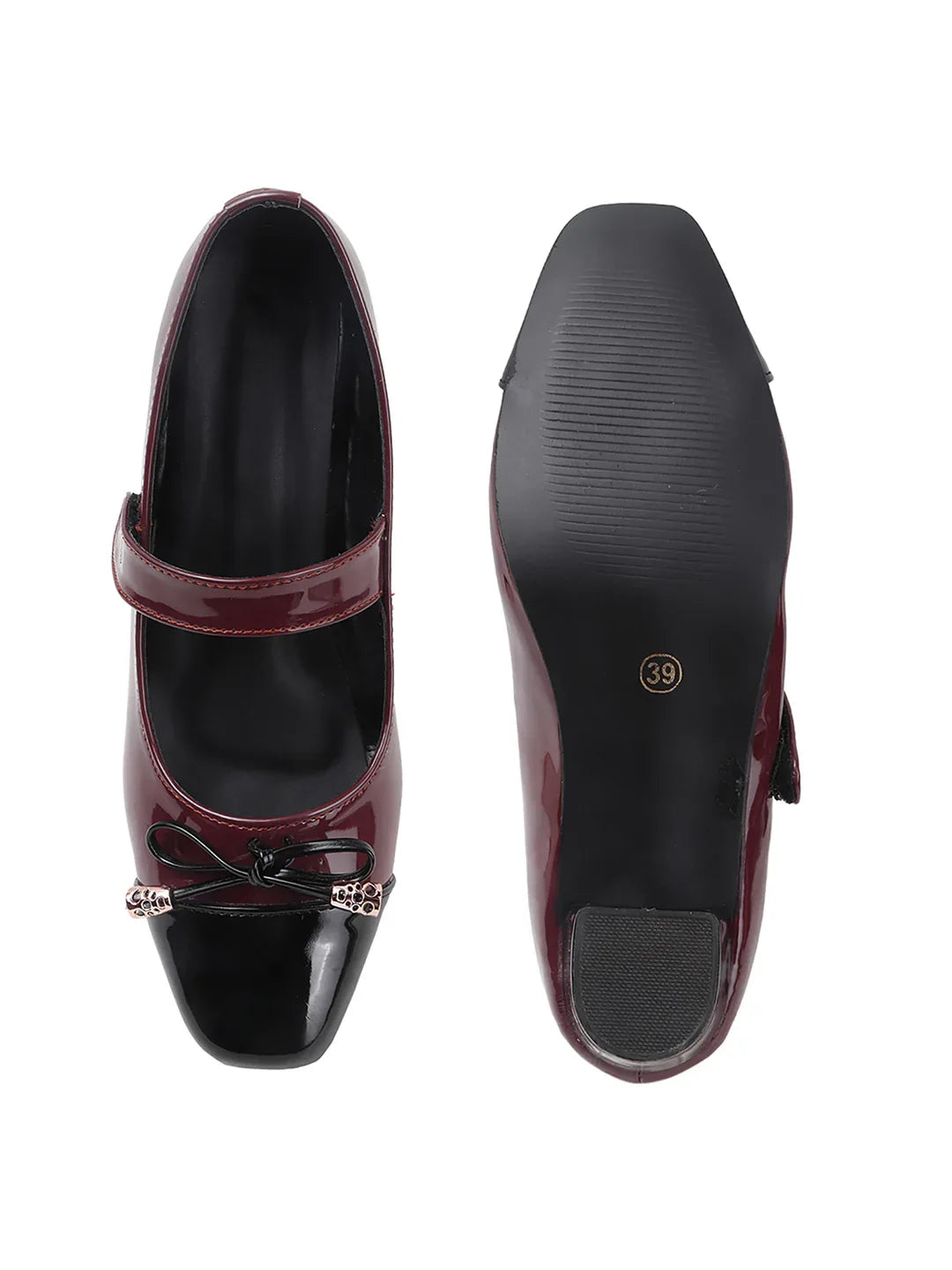 Classic Strap Detail Mid Heel Shoes
