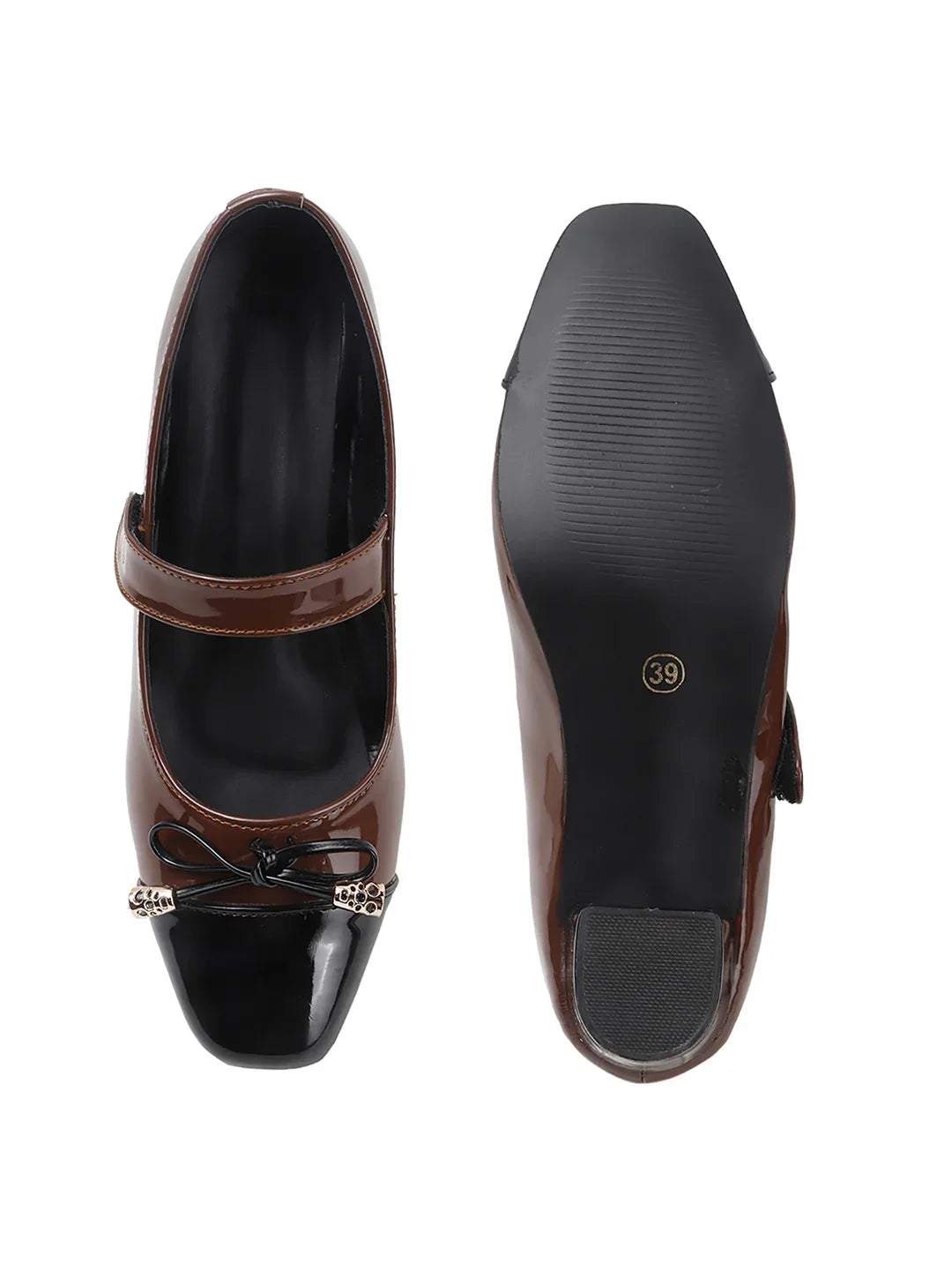 Classic Strap Detail Mid Heel Shoes