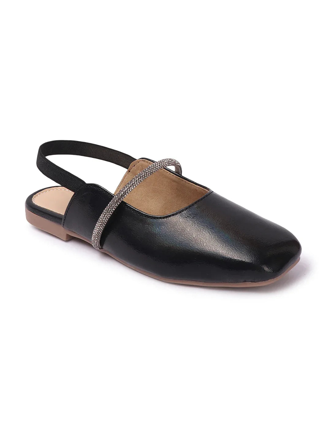 Chic Black Slip-On Slingback Mules