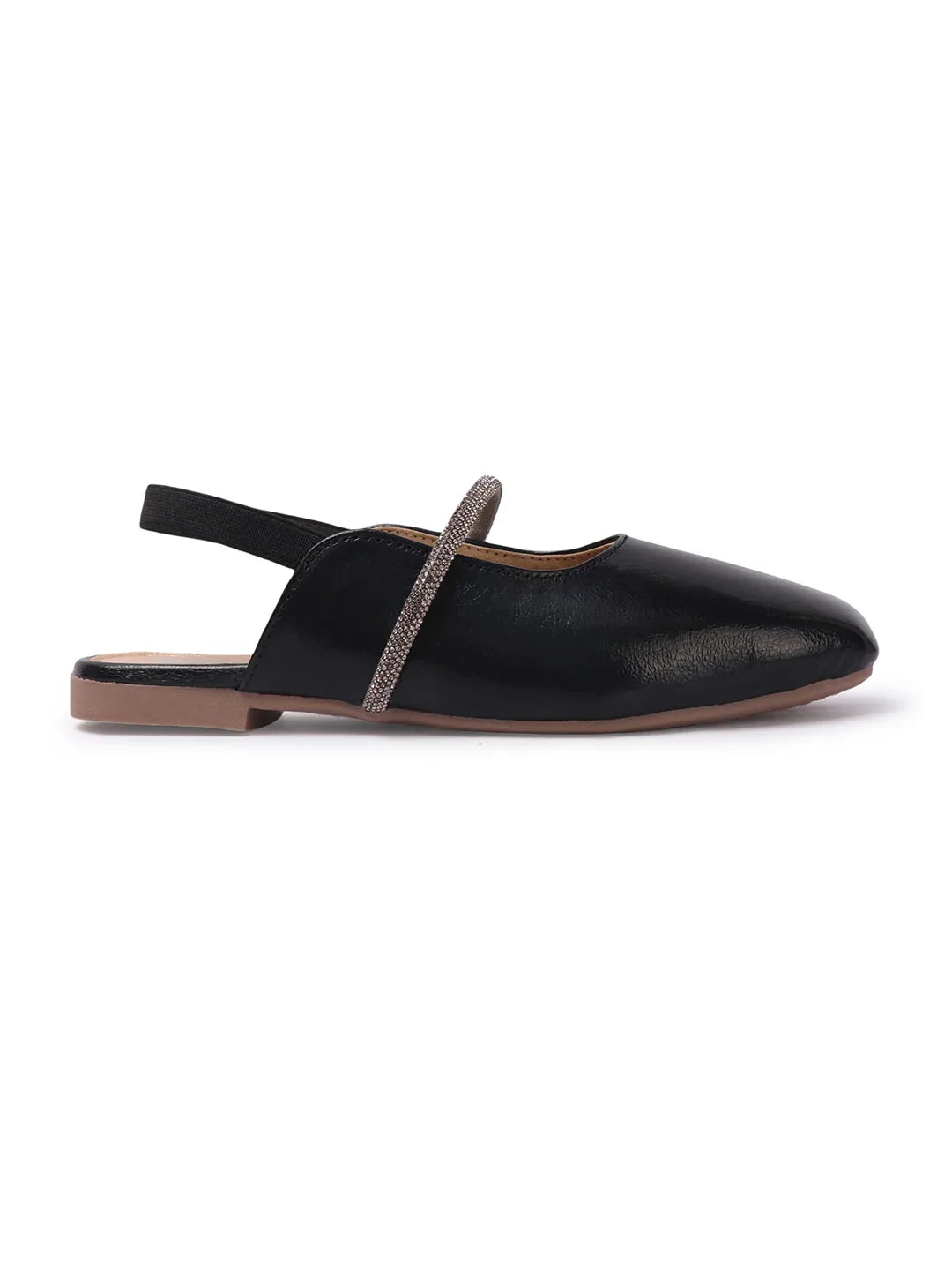 Chic Black Slip-On Slingback Mules