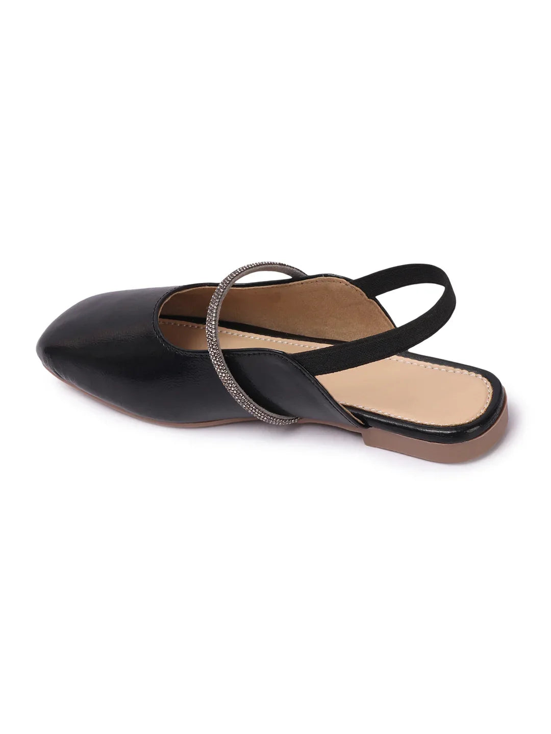 Chic Black Slip-On Slingback Mules