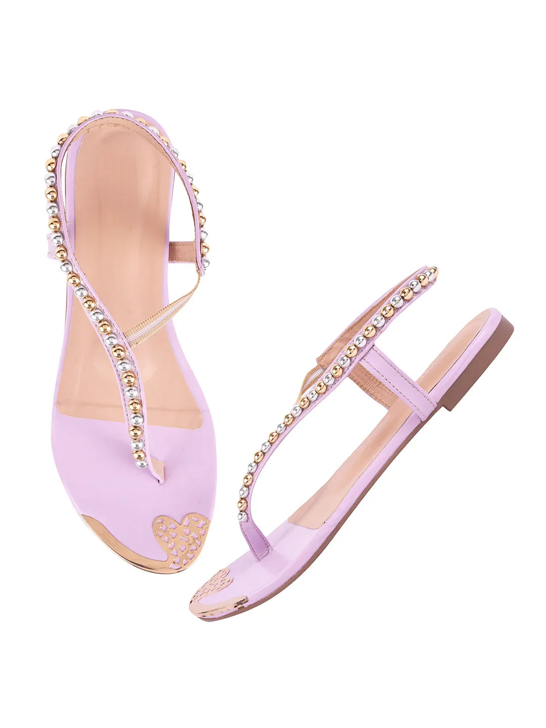 Chic Embellished Evening Flat Sandals