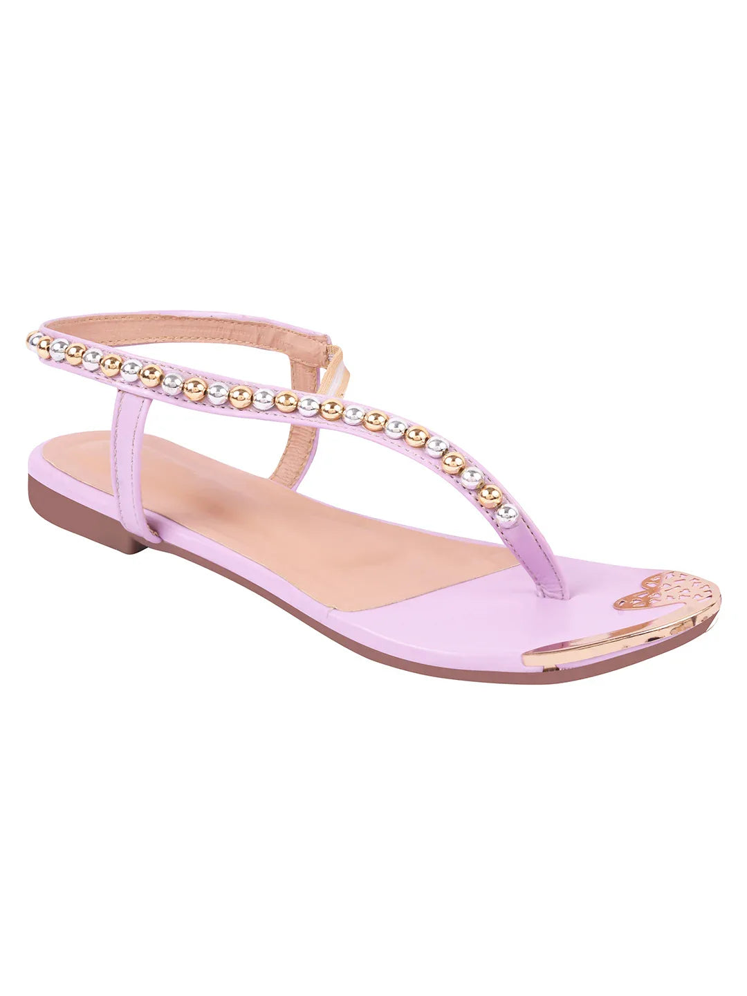 Chic Embellished Evening Flat Sandals