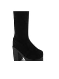 Women’s Black Faux Suede Knee-High Boots