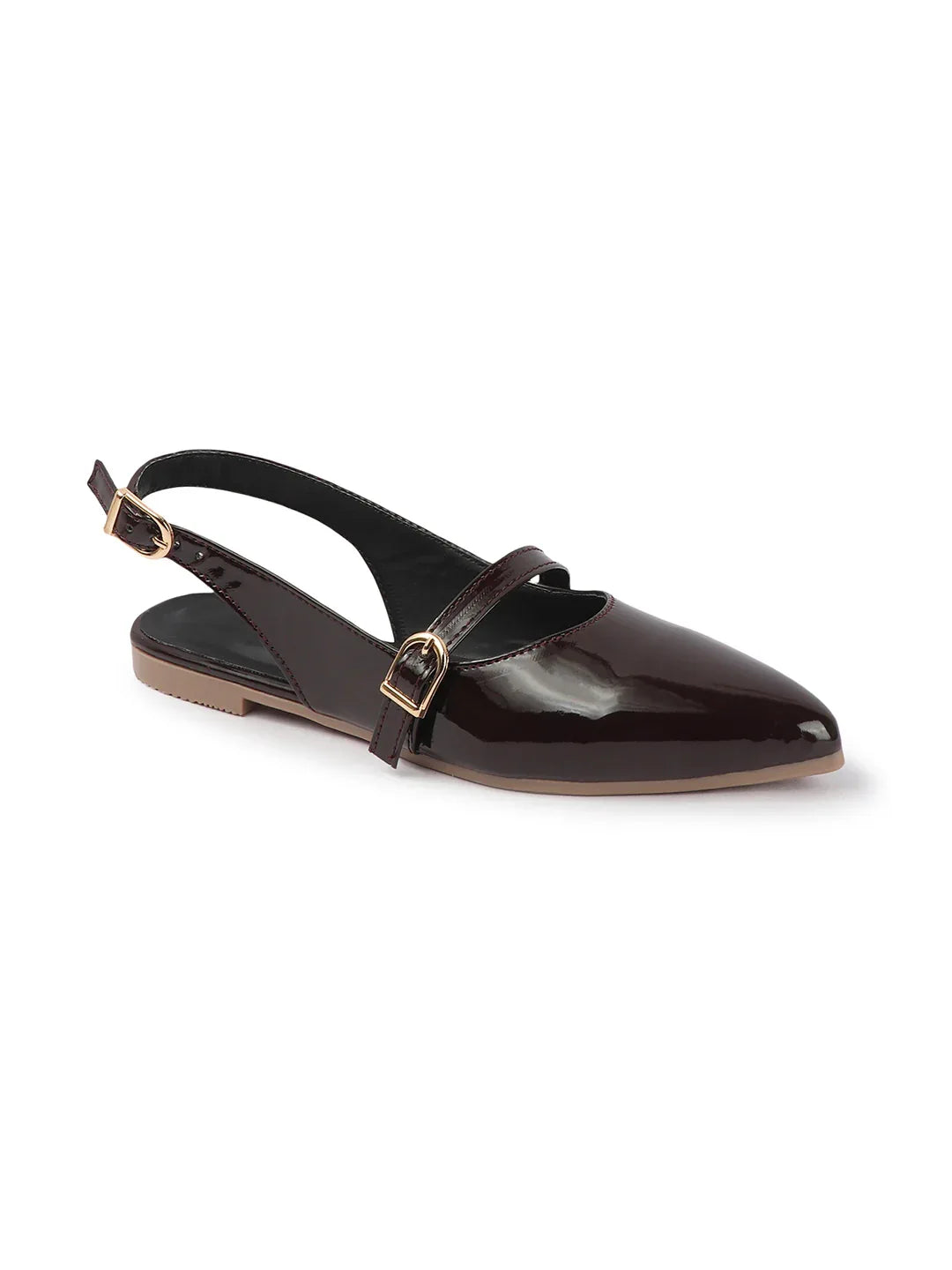 Classic Glossy Flat Mule Sandals