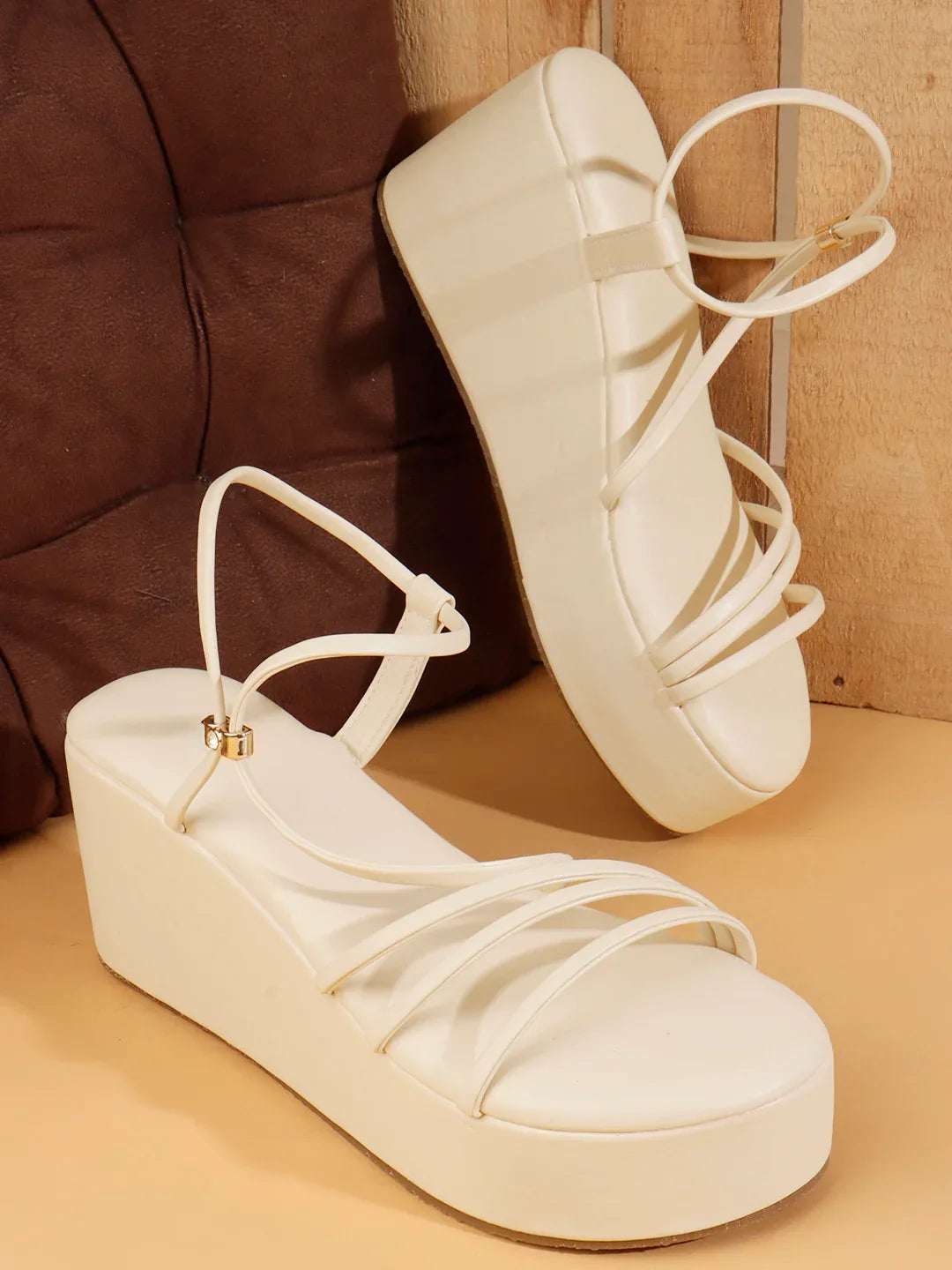 Stylish Multi-Strap Wedges Heel Sandals