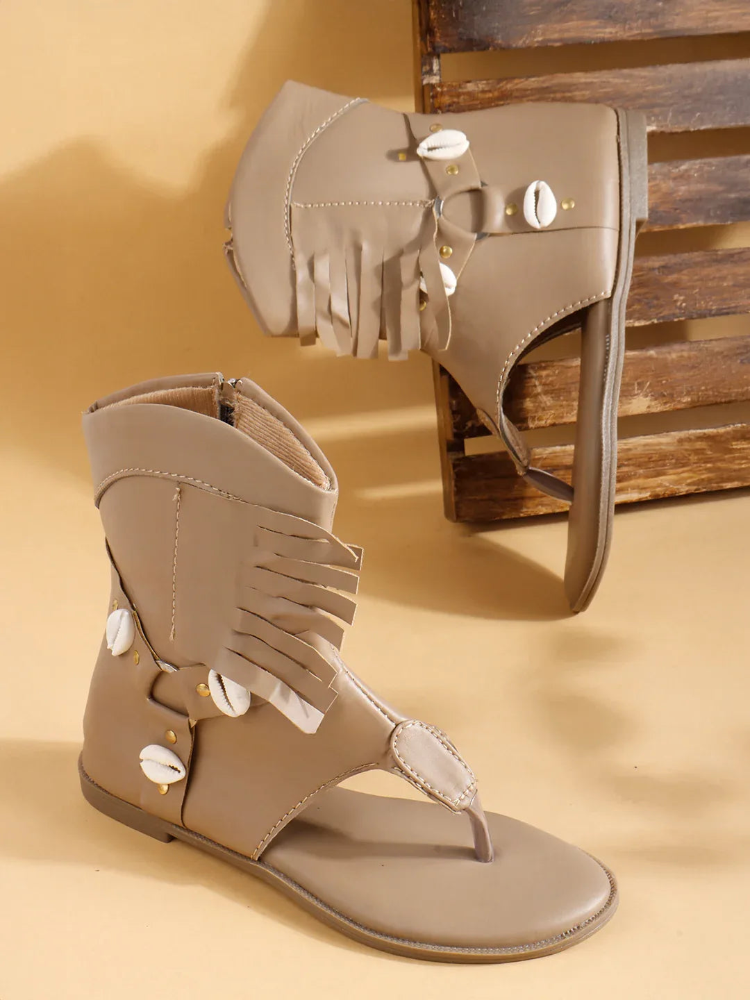 Modern Cut-Out Ankle Sandals