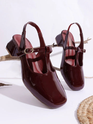 Elegant Pointed Toe Mary Jane Slingbacks