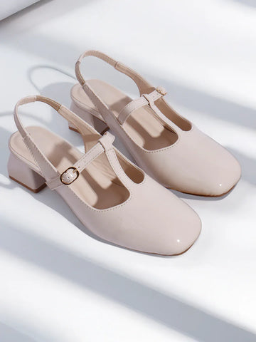 Elegant Pointed Toe Mary Jane Slingbacks