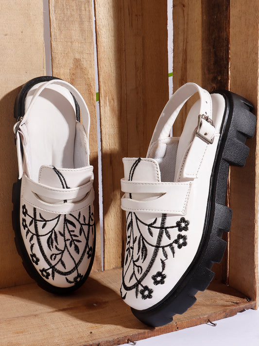 Floral Edge Chunky Loafers