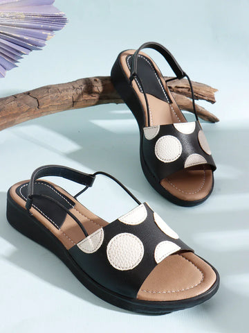 Elegant Textured Strap Daily Flats