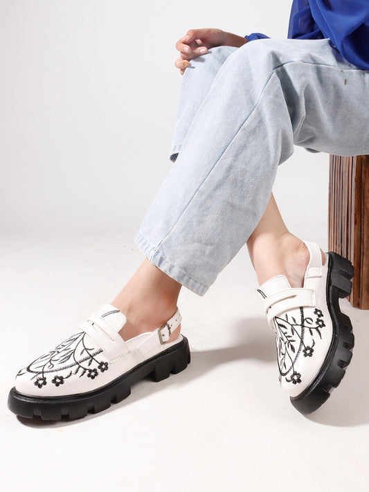 Floral Edge Chunky Loafers