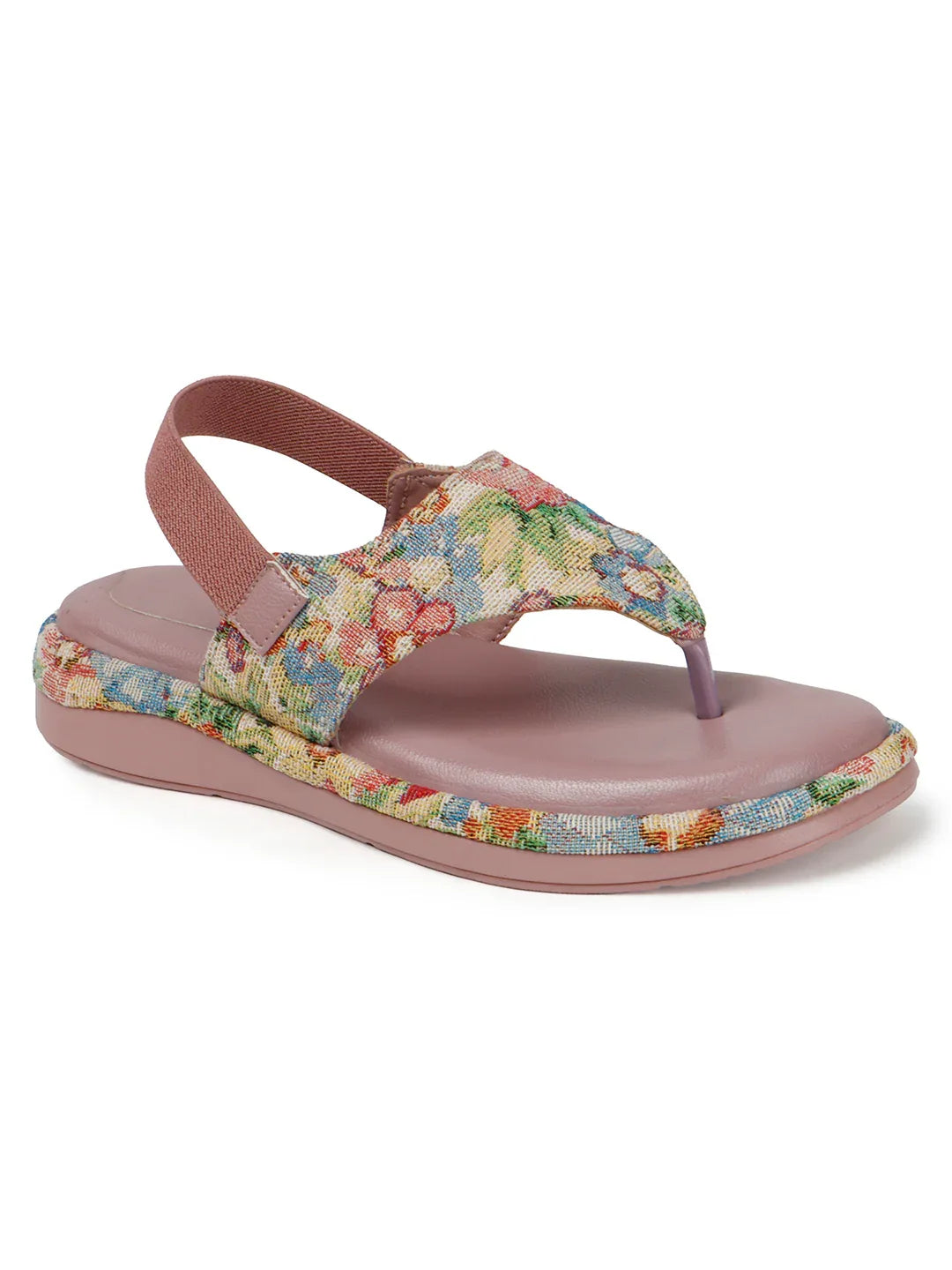 Casual Floral Strap Flat Sandals