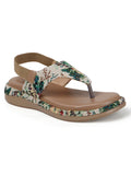 Casual Floral Strap Flat Sandals