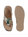 Casual Floral Strap Flat Sandals