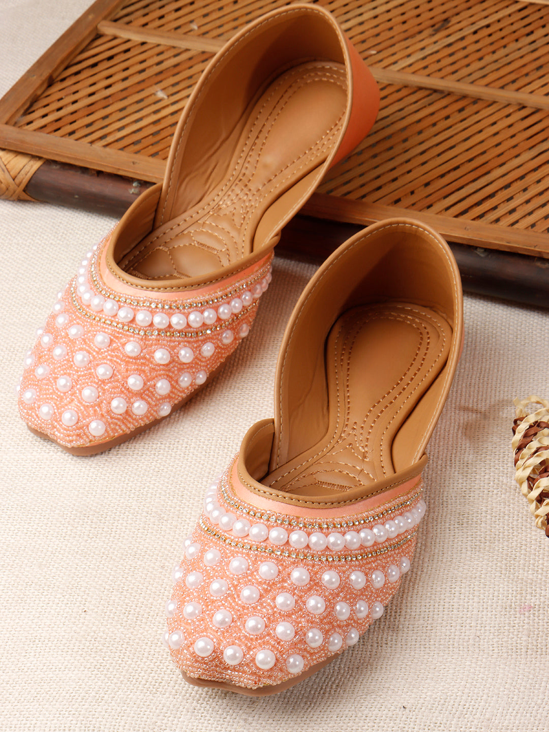 Pearl Embellished Ethnic Mojris bellies