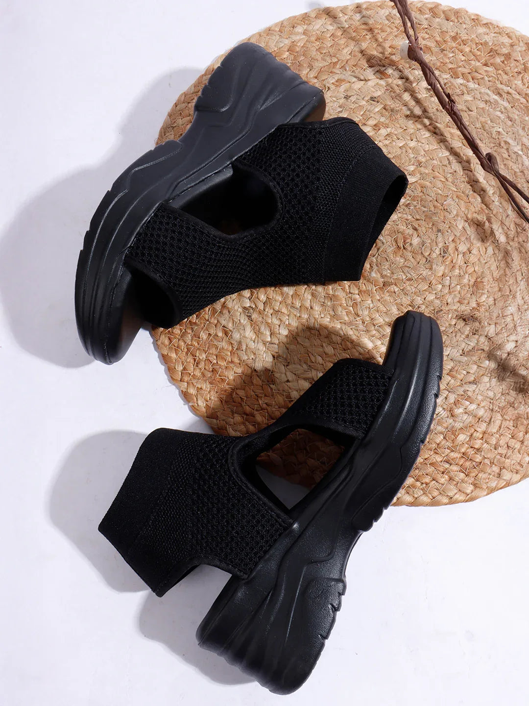 Sock-Style Breathable Platform Sandals