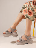 Trendy Bow Strap Platform Sandals