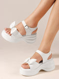 Trendy Bow Strap Platform Sandals