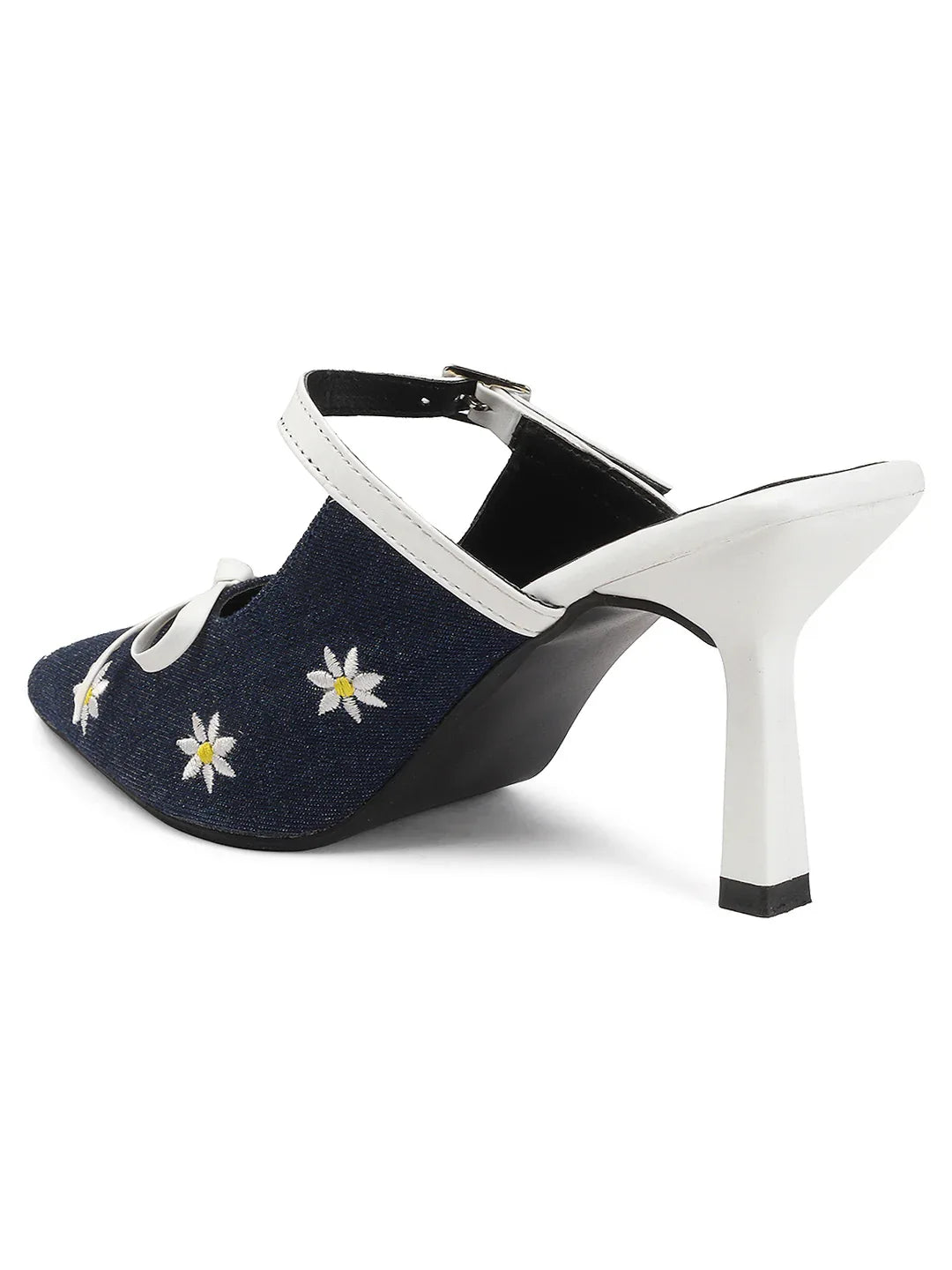 Fashion Heels with Buckle Strap and Pointed Toe Design