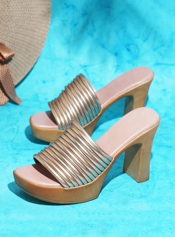 Trendy Open Toe Block Heel Sandals
