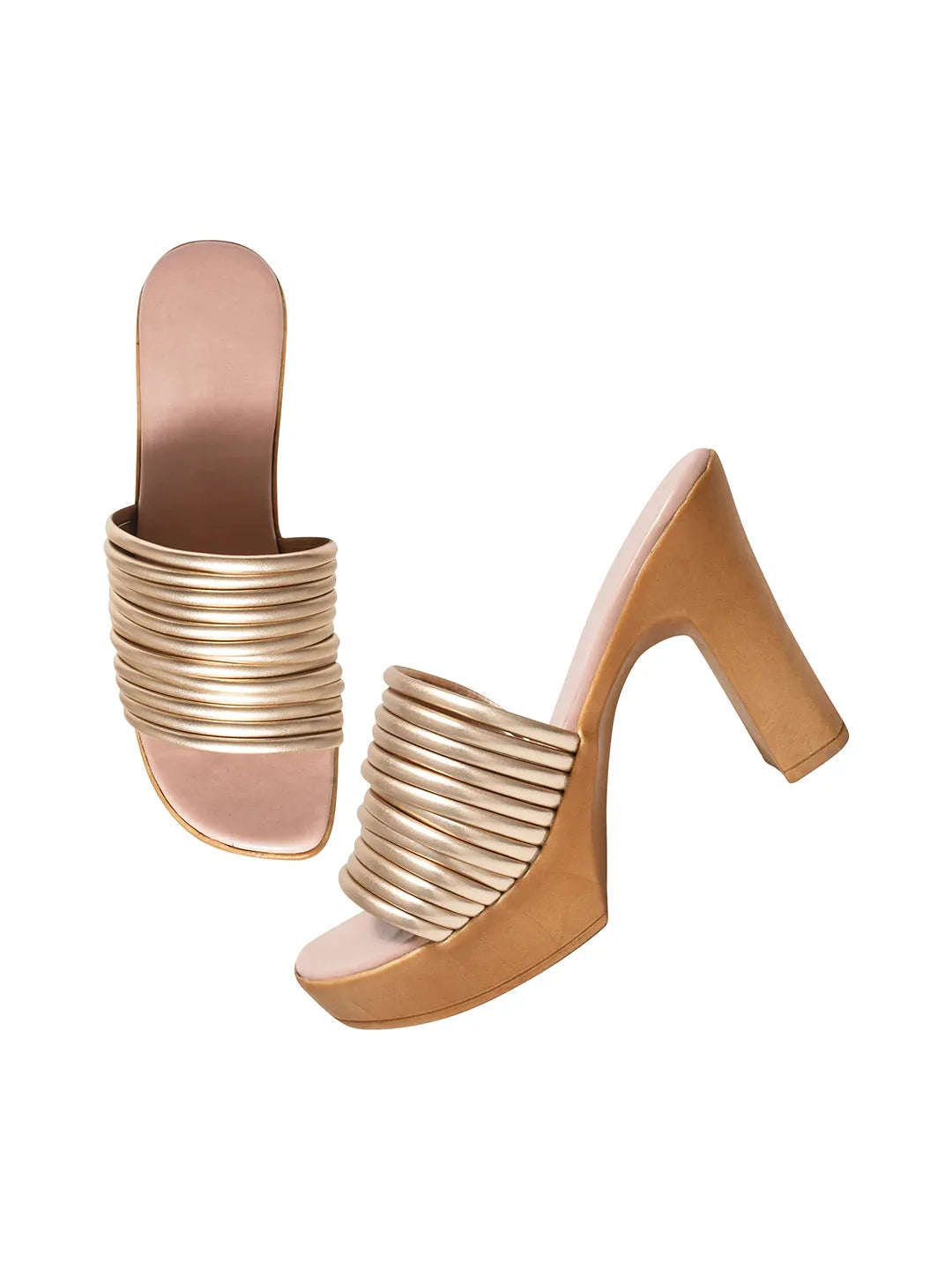 Trendy Open Toe Block Heel Sandals