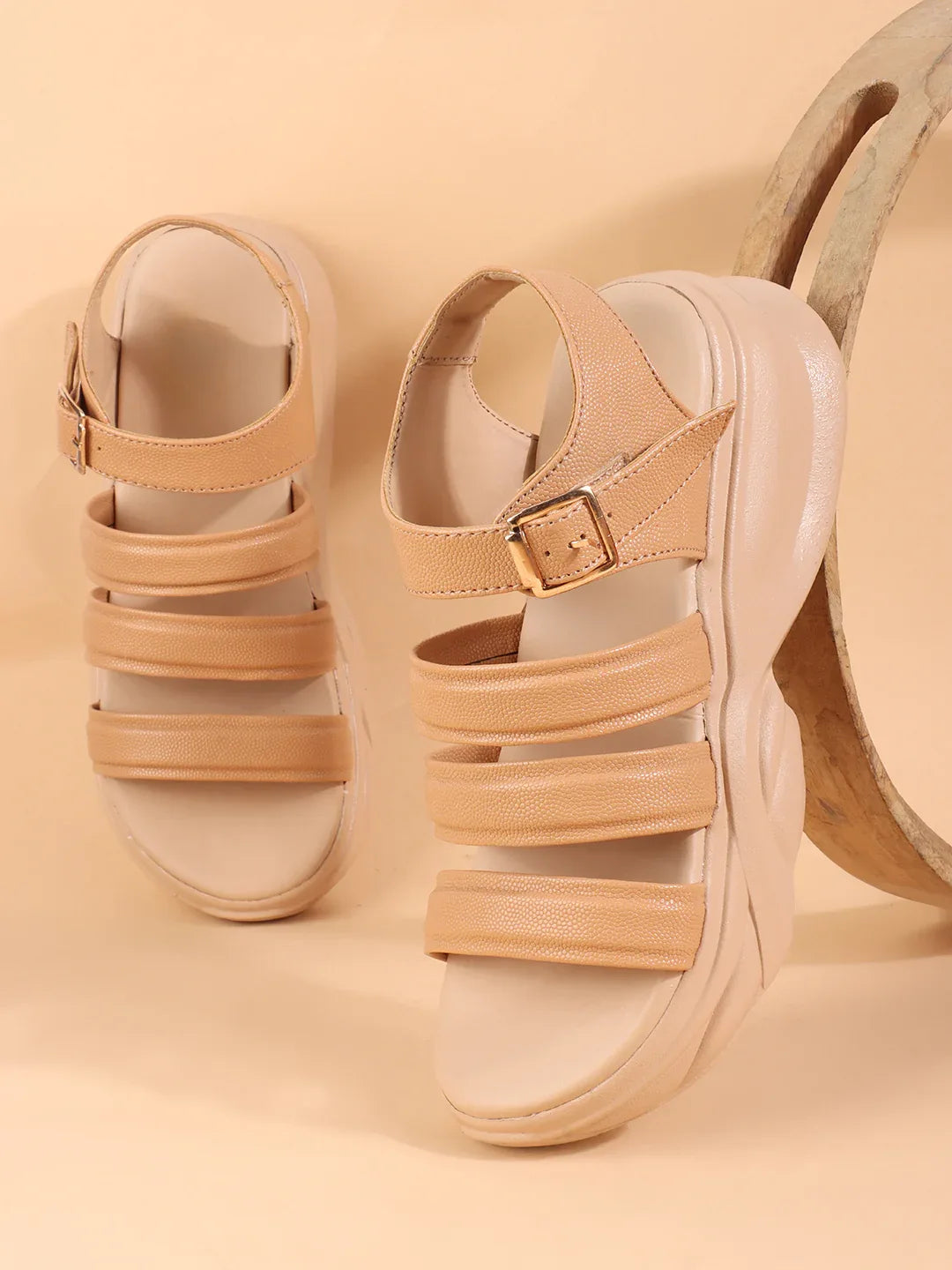 Bold Ankle Strap Comfort Platforms