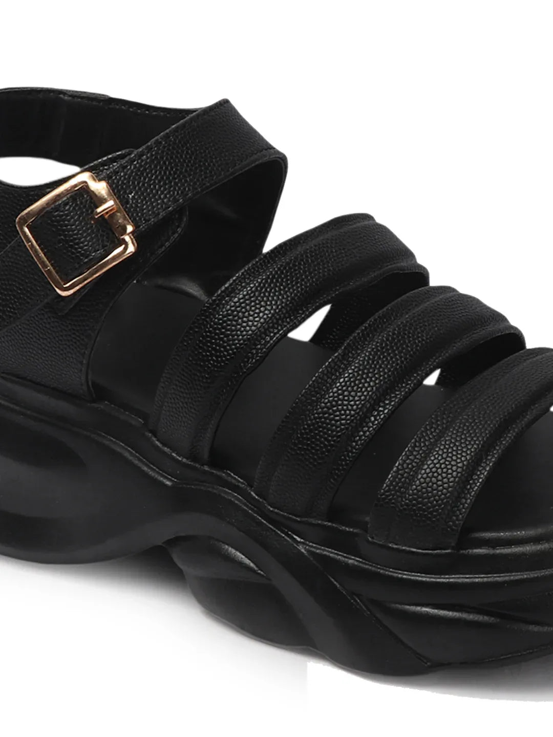 Bold Ankle Strap Comfort Platforms