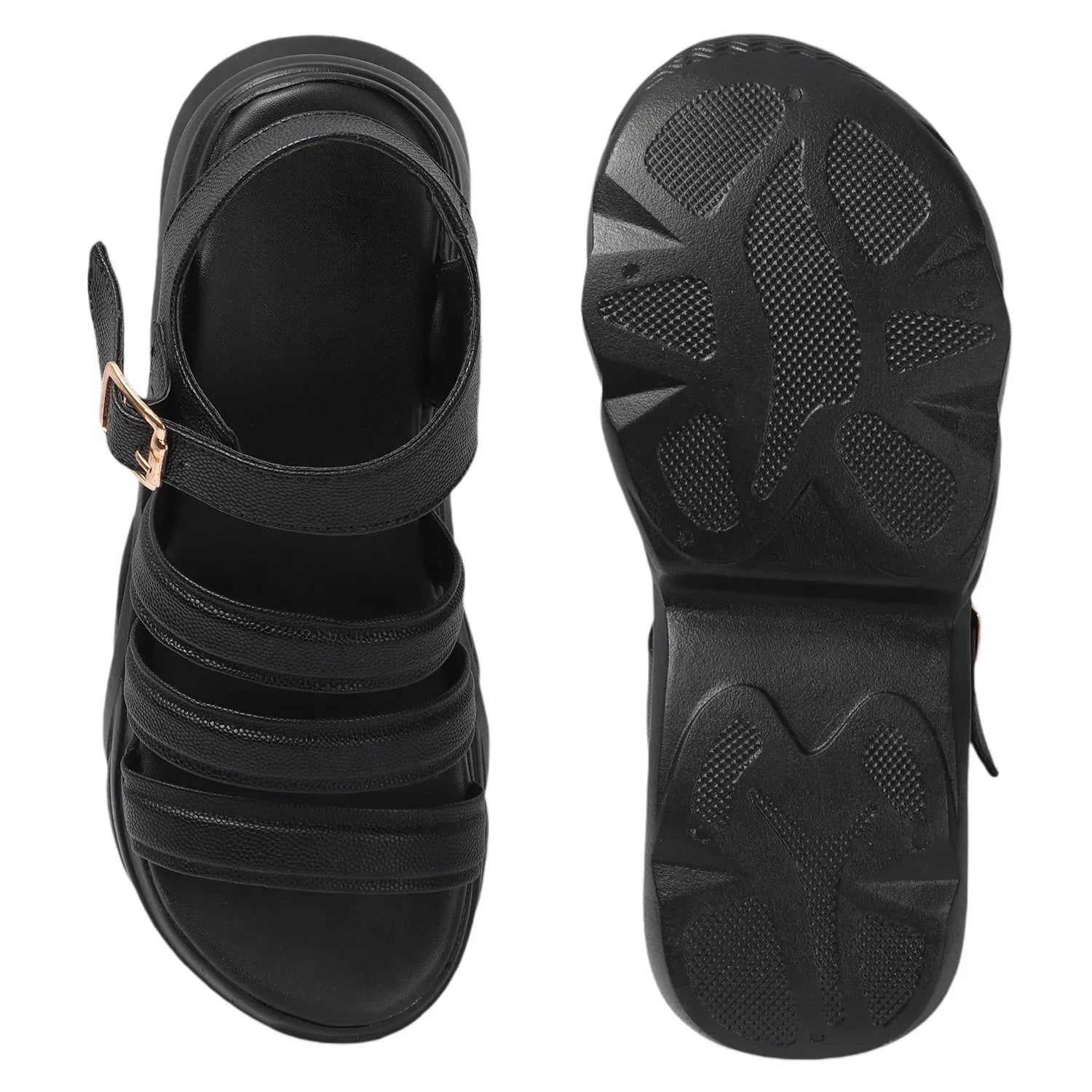 Bold Ankle Strap Comfort Platforms