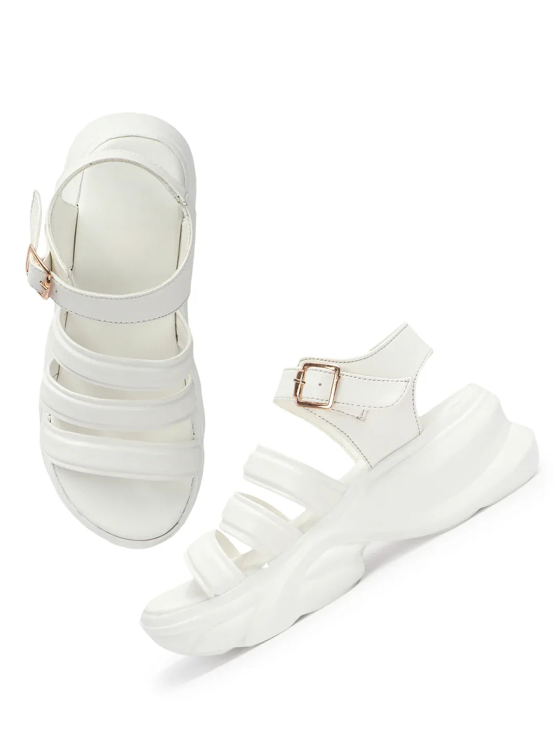 Bold Ankle Strap Comfort Platforms
