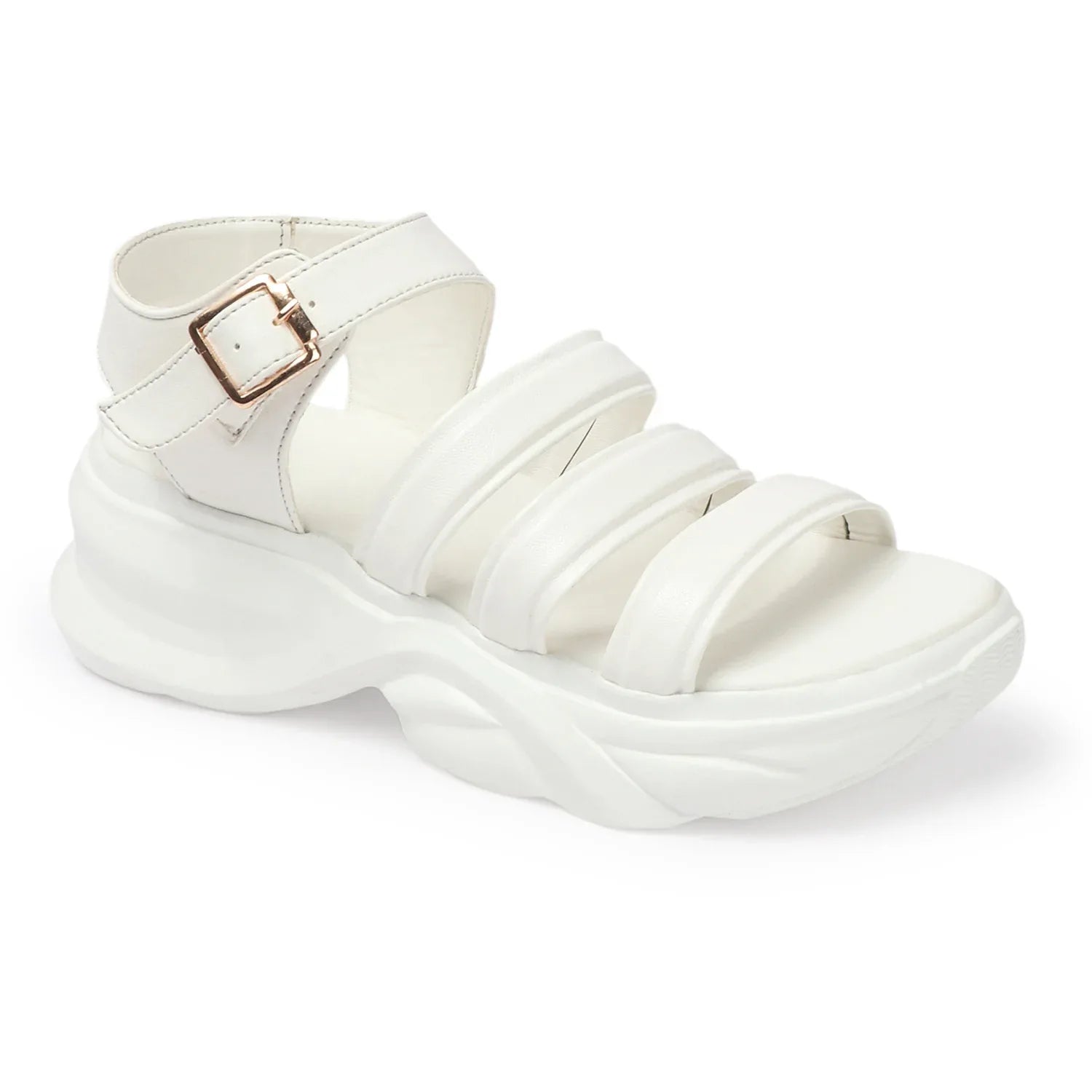 Bold Ankle Strap Comfort Platforms