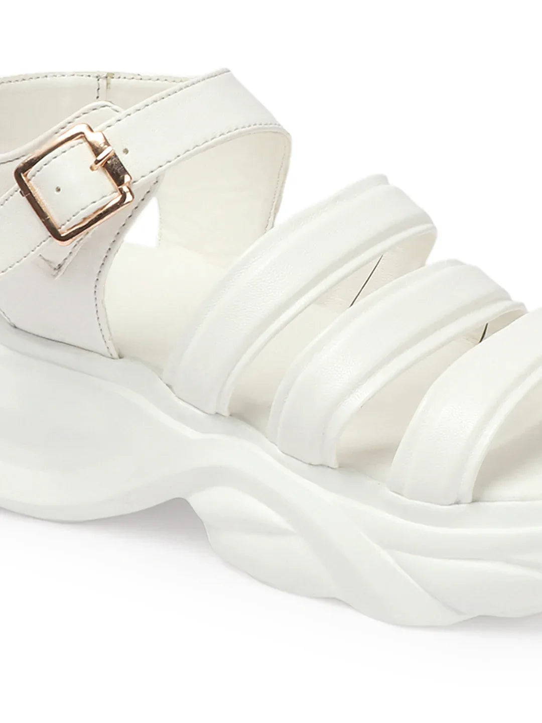 Bold Ankle Strap Comfort Platforms
