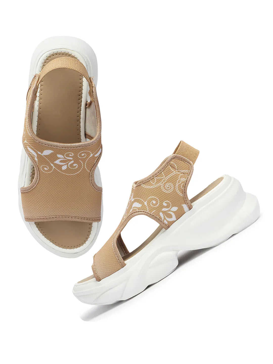 Trendy Printed Comfort Platform Sandals