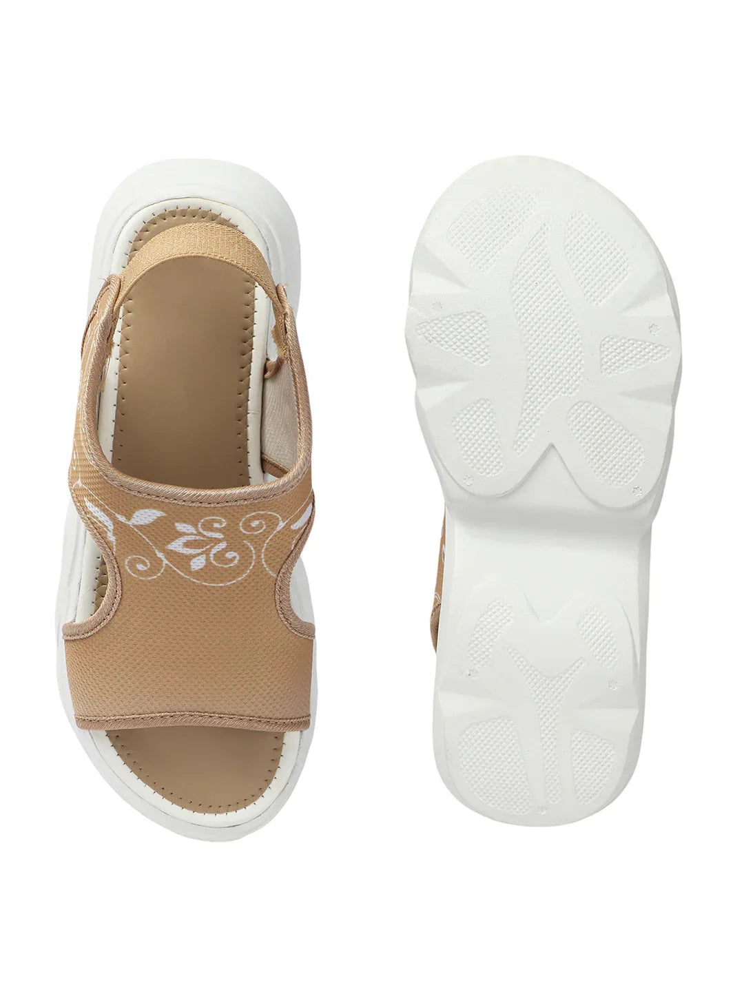 Trendy Printed Comfort Platform Sandals