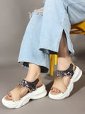 Trendy Printed Comfort Platform Sandals