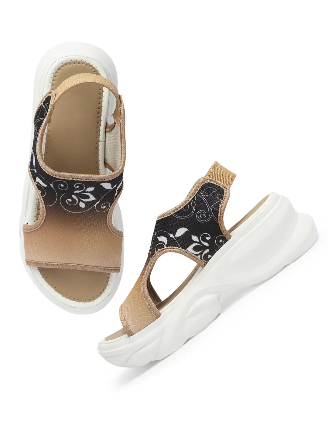 Trendy Printed Comfort Platform Sandals