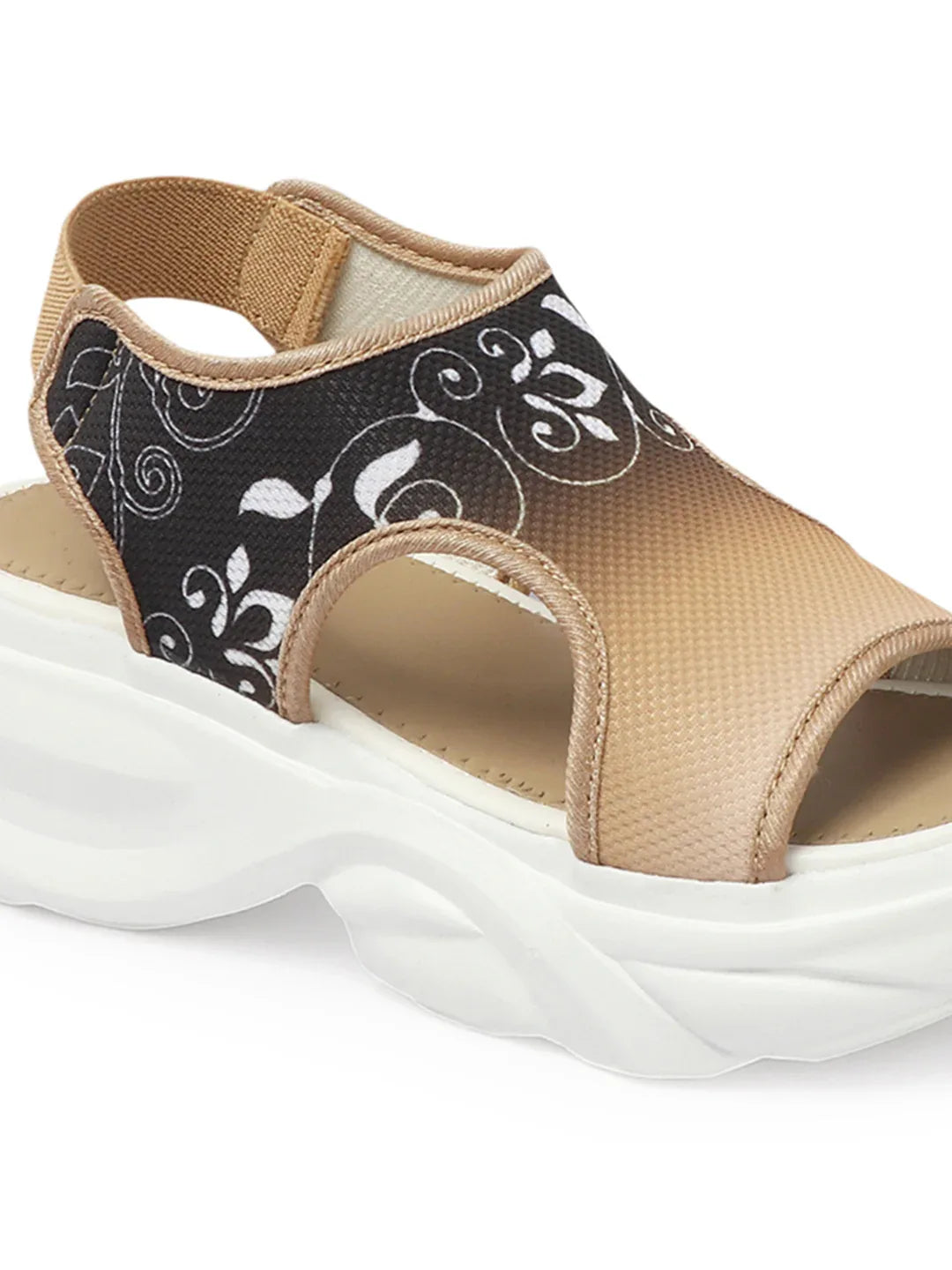 Trendy Printed Comfort Platform Sandals