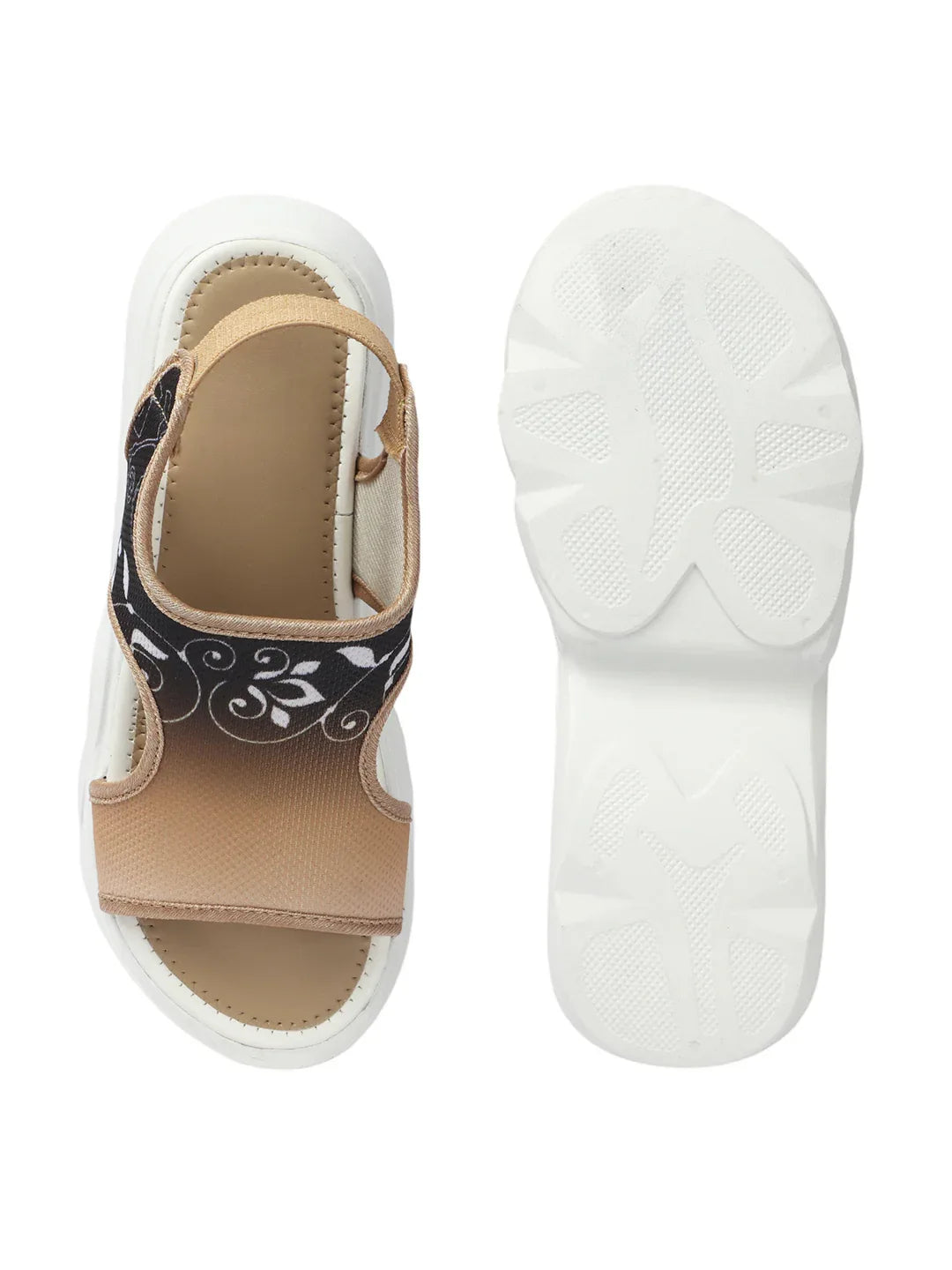Trendy Printed Comfort Platform Sandals