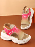 Trendy Printed Comfort Platform Sandals