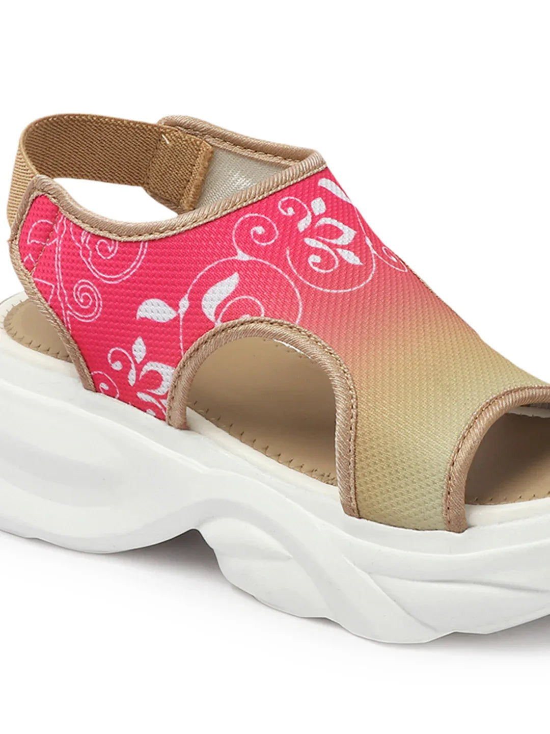 Trendy Printed Comfort Platform Sandals