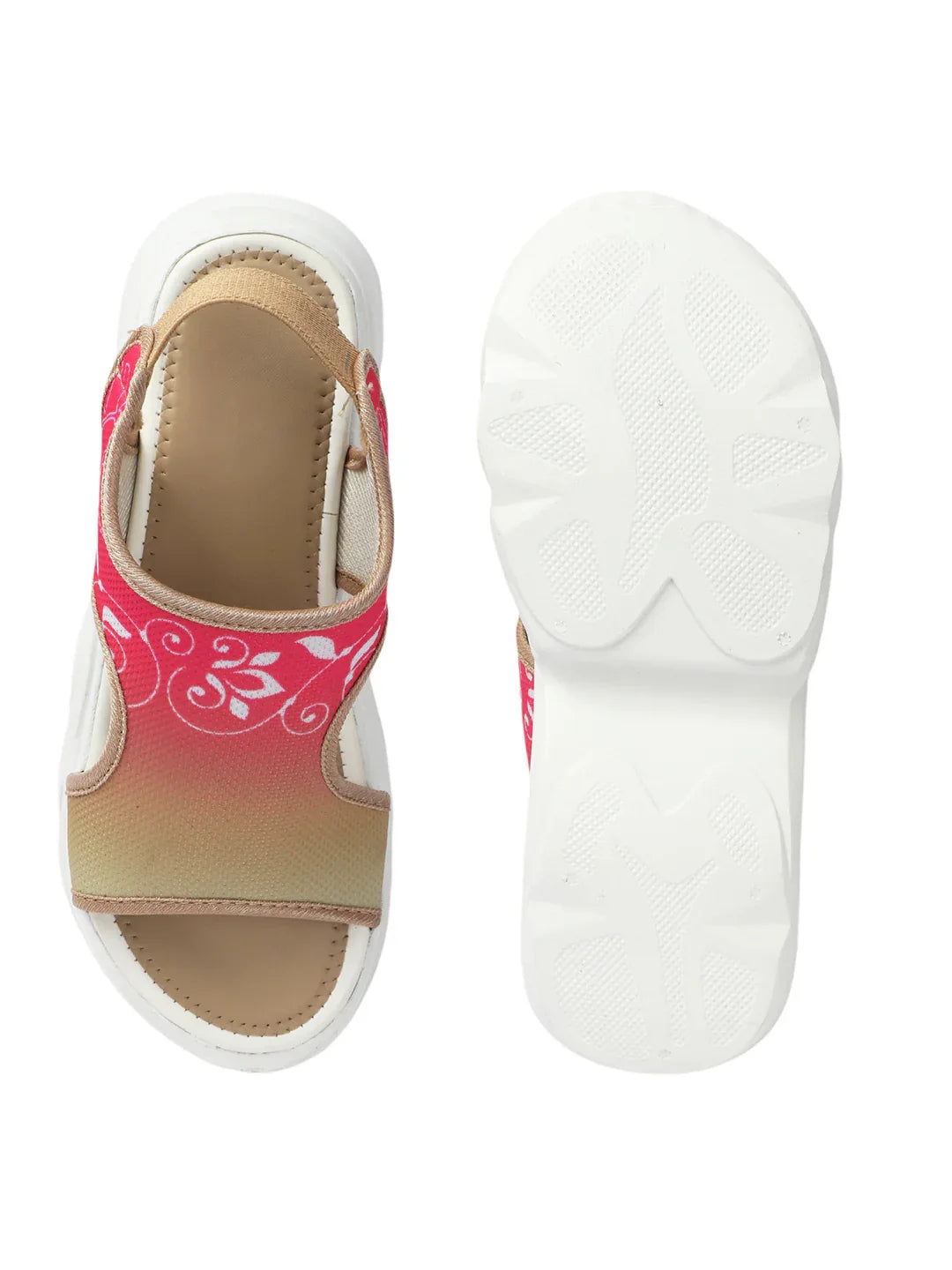 Trendy Printed Comfort Platform Sandals