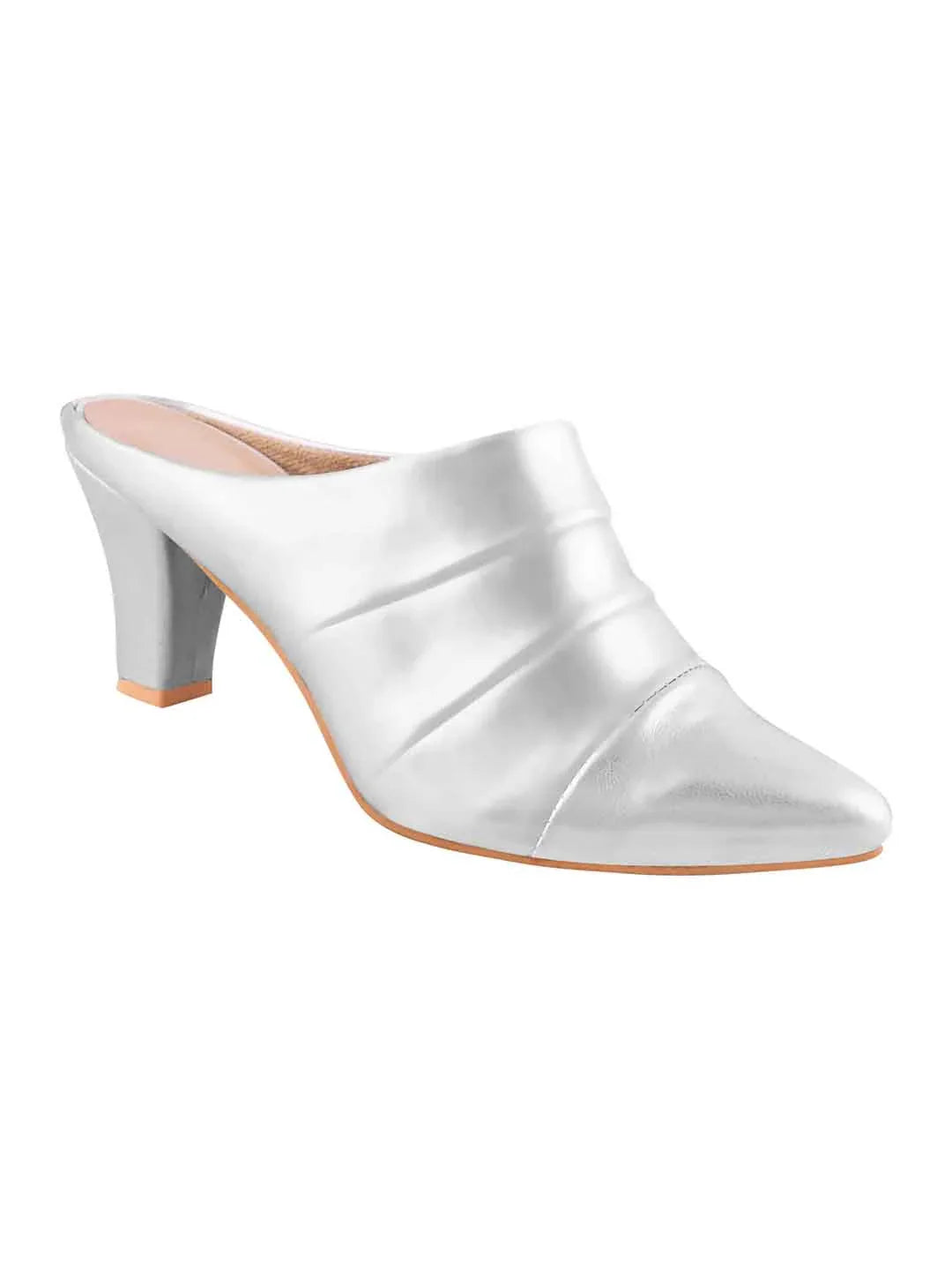 Classic Point Block Heel Mules
