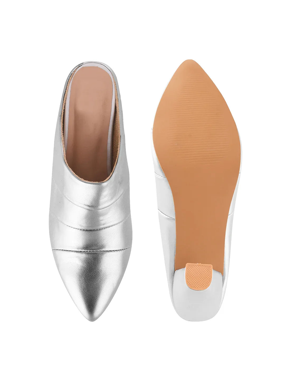 Classic Point Block Heel Mules