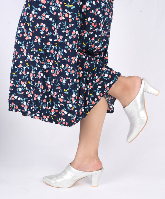 Classic Point Block Heel Mules