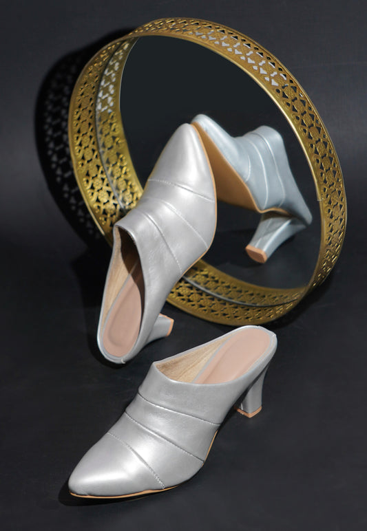 Classic Point Block Heel Mules