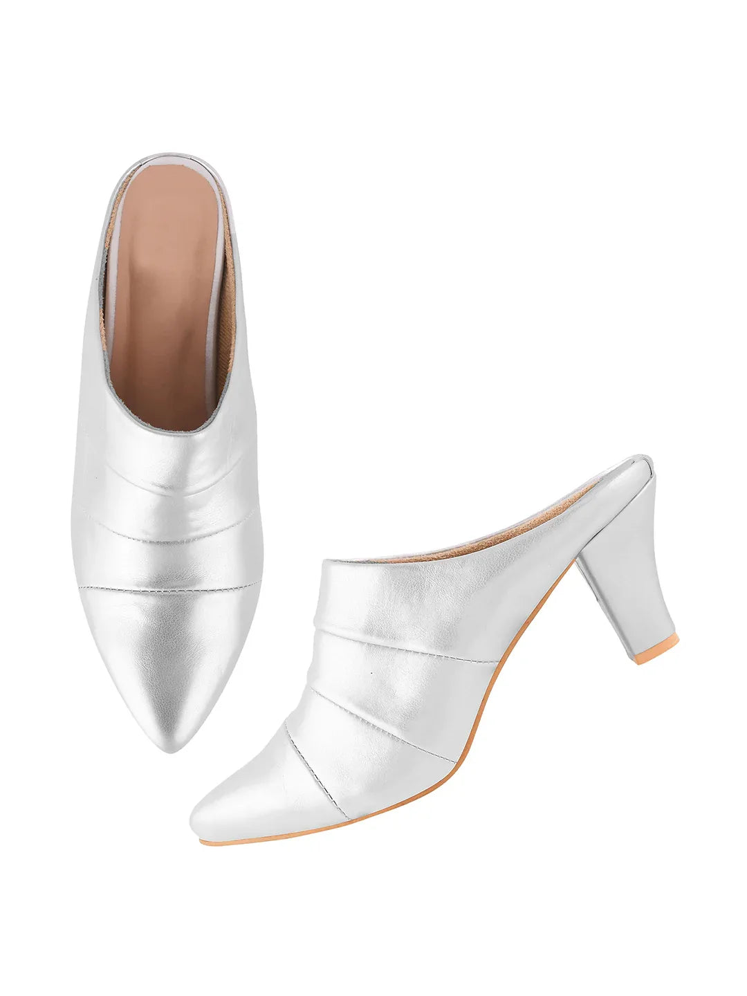 Classic Point Block Heel Mules
