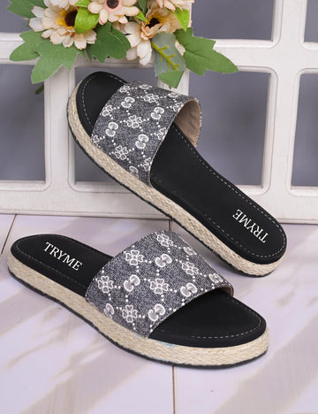 Daisy Doodle Printed Platform Slides