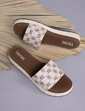 Daisy Doodle Printed Platform Slides