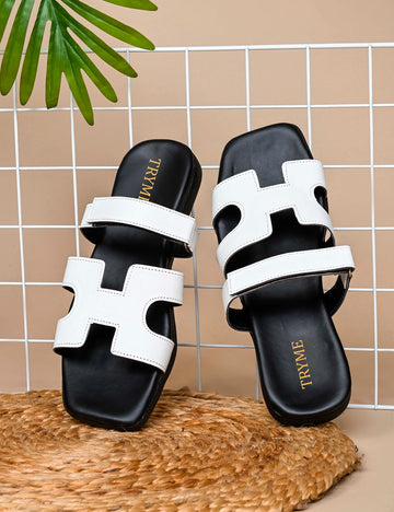 Premium H-Cut Comfort Slide Flat Sandals