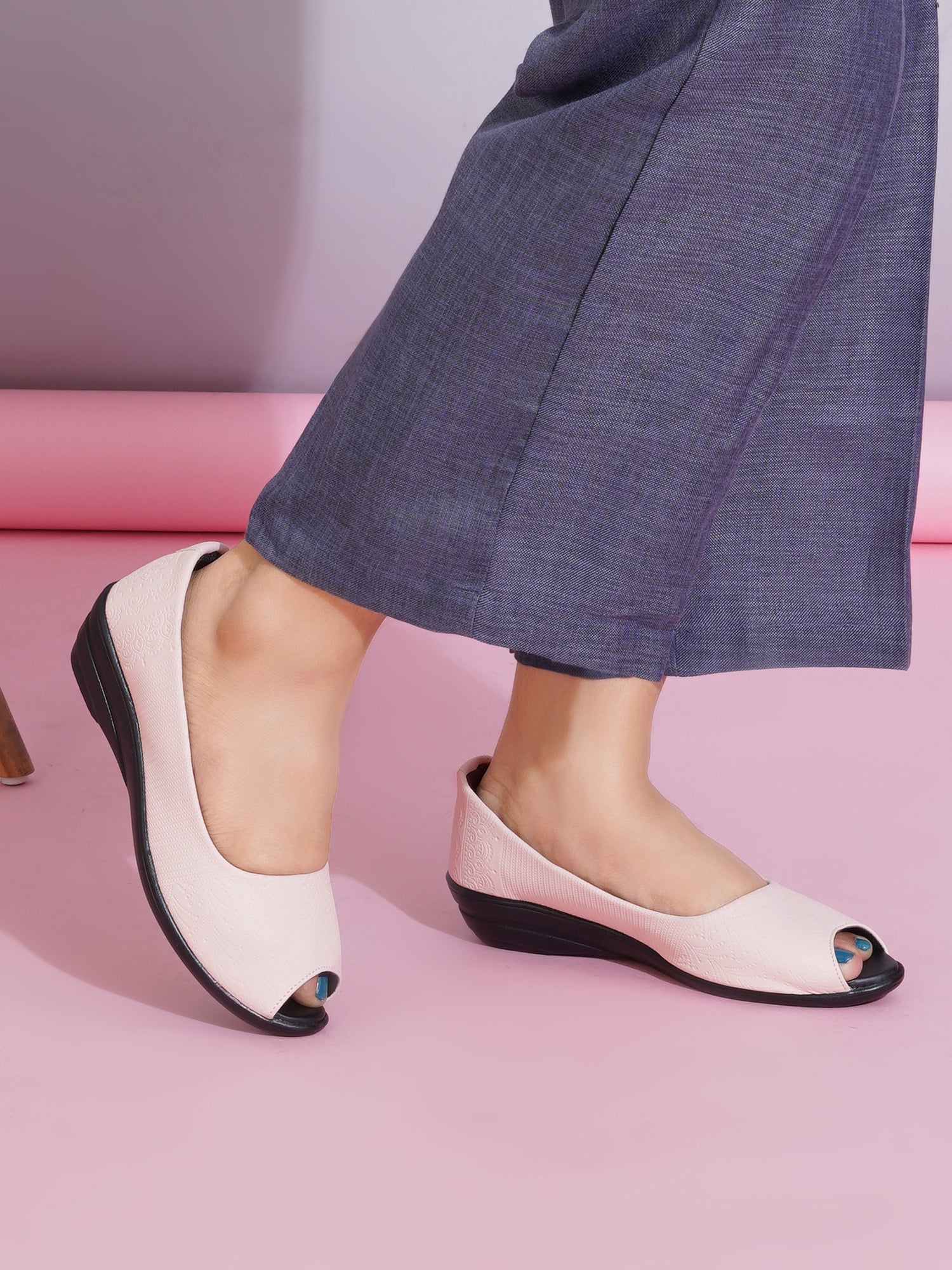 Cloud Comfort Peep-Toes Wedge